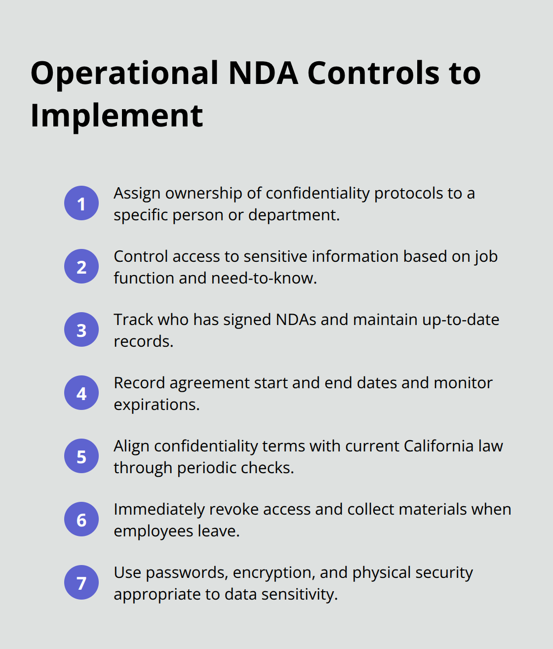 Step-by-step operational controls that make an NDA program work in practice