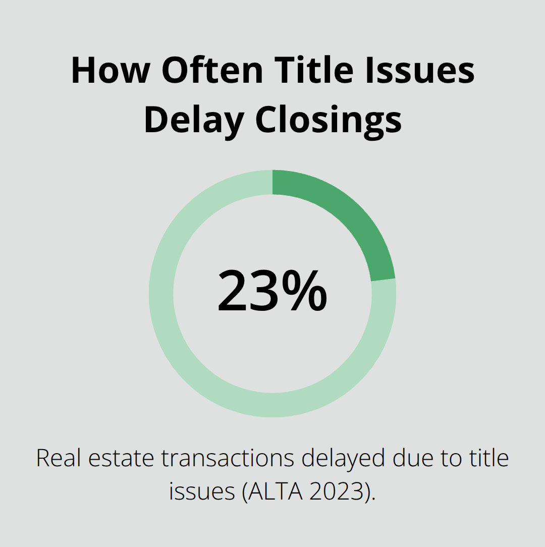 Percentage of real estate transactions delayed by title problems.
